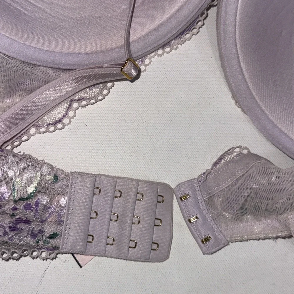 Victoria's Secret Dream Angel Embroidered Floral Lightly Lined Plunge‎ Bra 36DDD